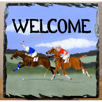 Polo Deko-Wandfliese "Welcome"