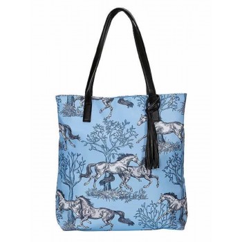 Blauer Toile de Jouy Shopper