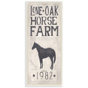 Holzschild "Lone Oak Horse...