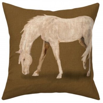 Pferde Kissen, Gartenkissen aus Pferdestoffen für ReiterInnen, Pferde Deko Kissen, Gartenbankauflage mit Pferdemuster