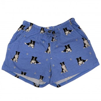 Damen Pyjama Shorts Border...