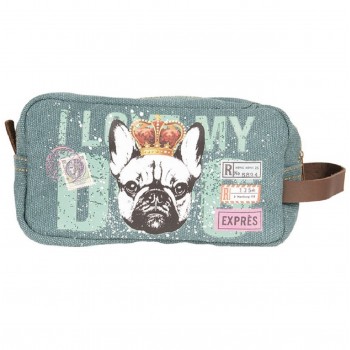 Frenchie Stifteetui französische Bulldogge Kosmetiktasche französische Bulldogge Kulturbeutel