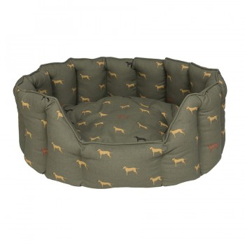 Sophie Allport Hundebett mit Hundemotiven / Retrievermotiven / Labradormotiven; Hundekissen